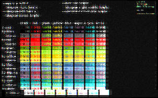 Cyberpunk cinema effect preset applied to an rbterm terminal